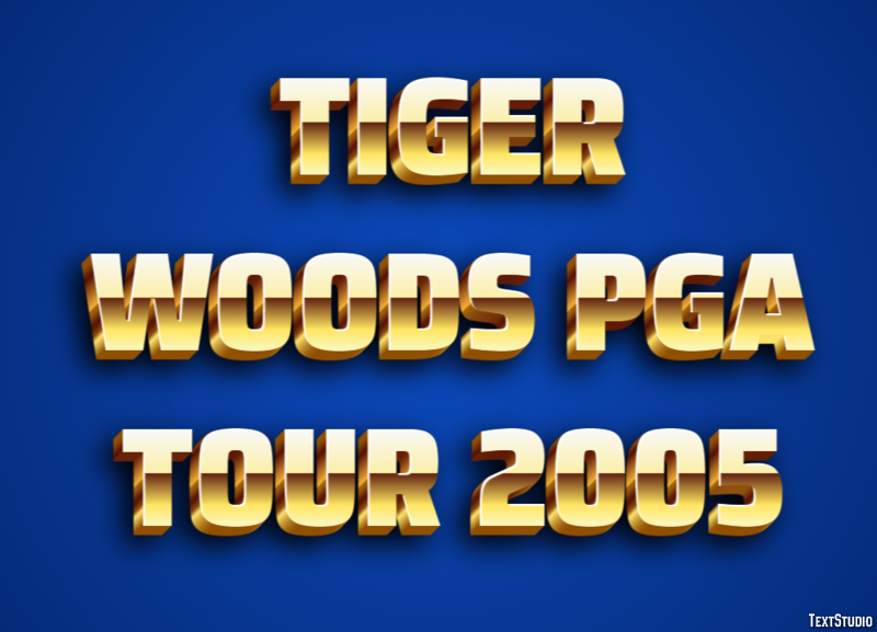 Tiger Woods PGA Tour 2005 Effetto testo