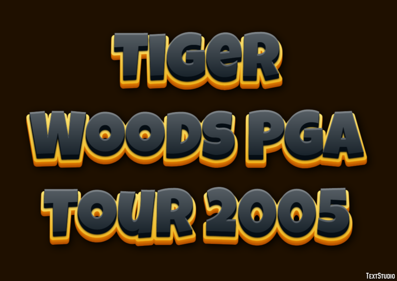 Tiger Woods PGA Tour 2005 Effetto testo