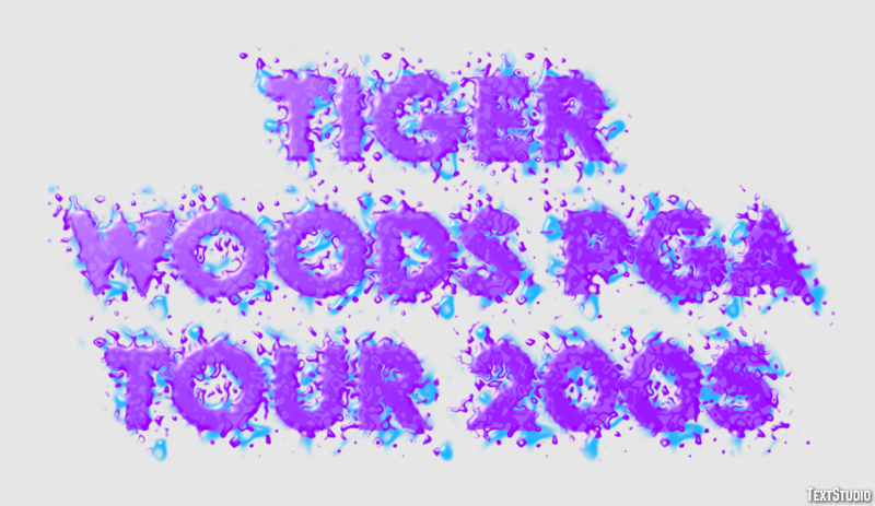 Tiger Woods PGA Tour 2005 Text Effect