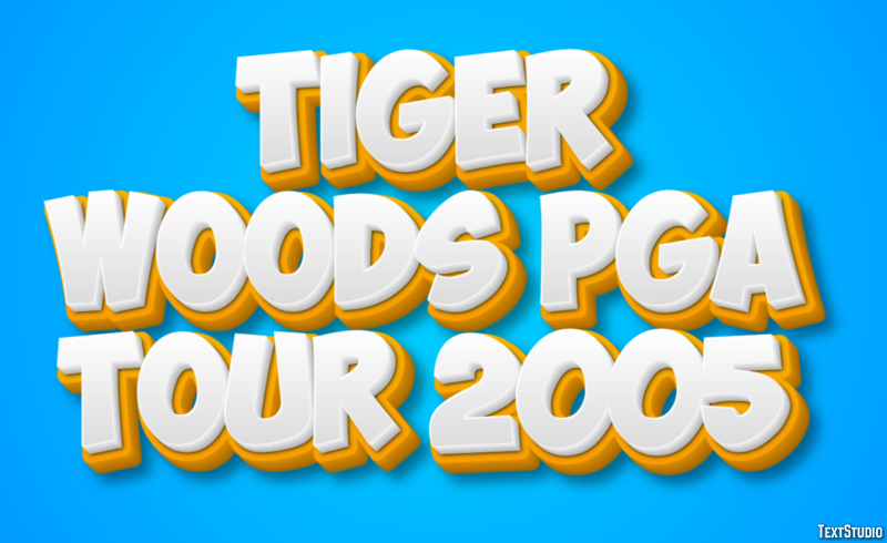 Tiger Woods PGA Tour 2005 Efecto de Texto