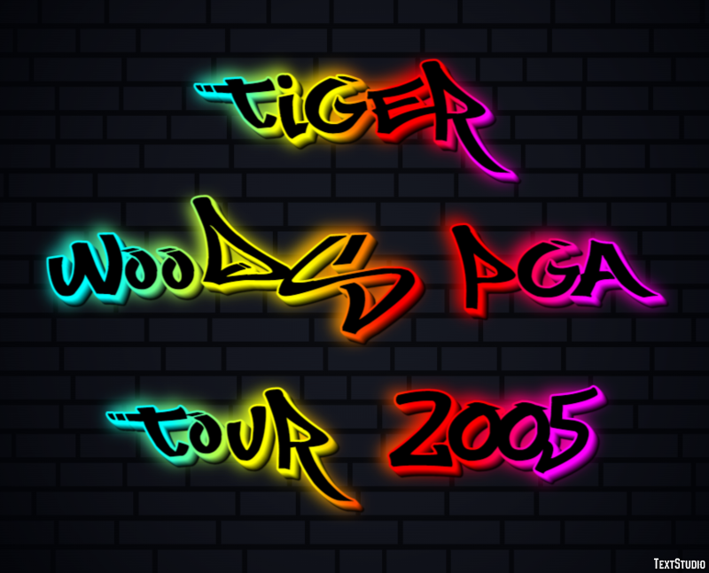 Tiger Woods PGA Tour 2005 Effetto testo