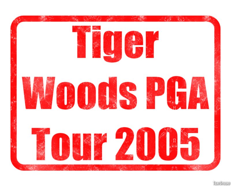 Tiger Woods PGA Tour 2005 Effetto testo