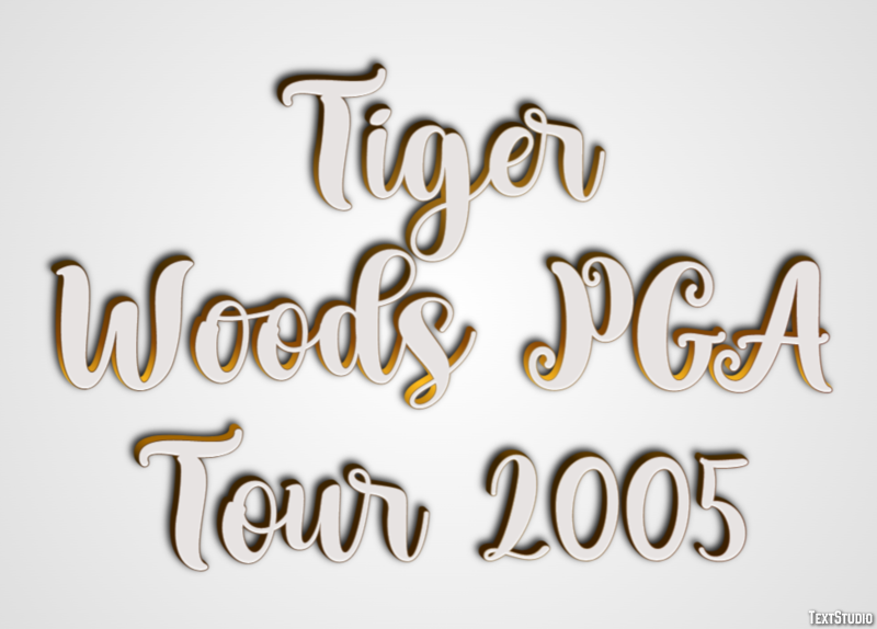 Tiger Woods PGA Tour 2005 Efecto de Texto