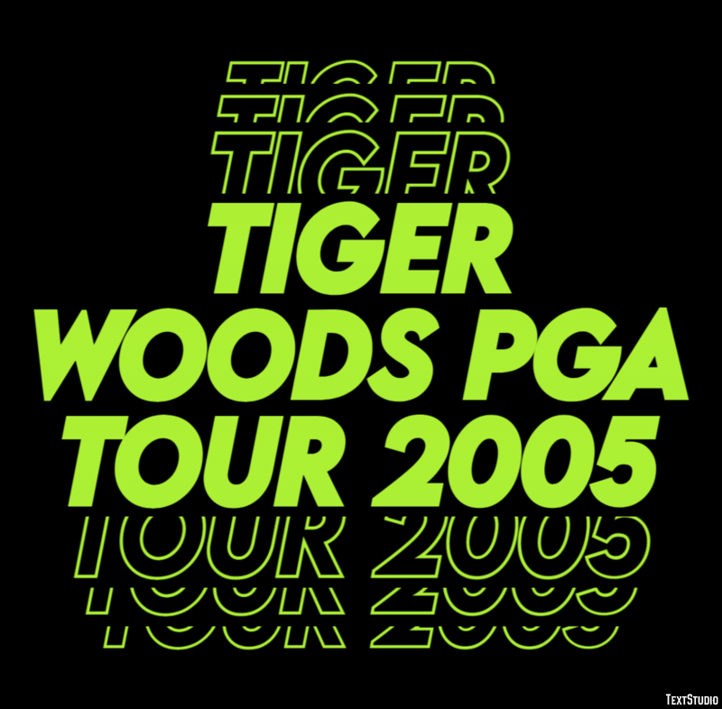 Tiger Woods PGA Tour 2005 Effetto testo