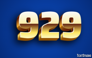929 Efeito de texto