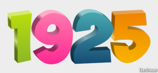 1925 Text effect
