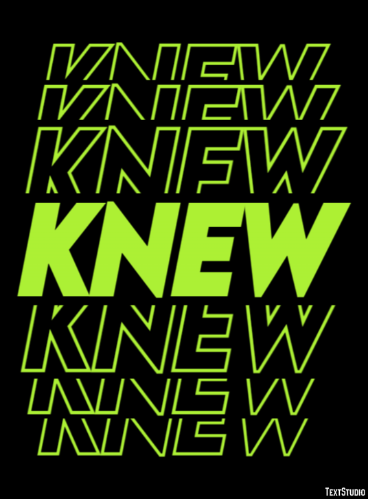 Knew Text Effect