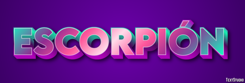 Escorpión Text effect