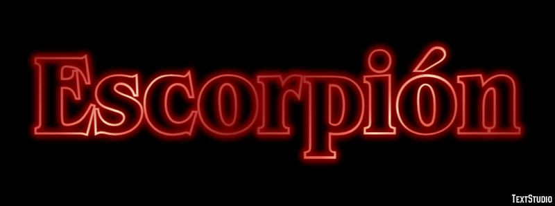 Escorpión Effetto testo