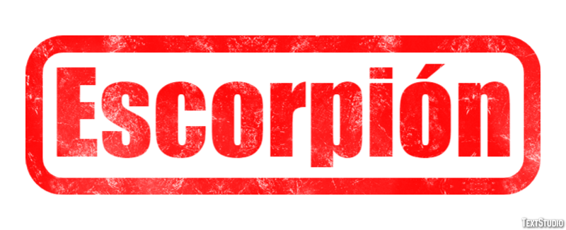 Escorpión Text effect
