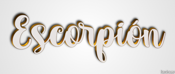 Escorpión Text effect