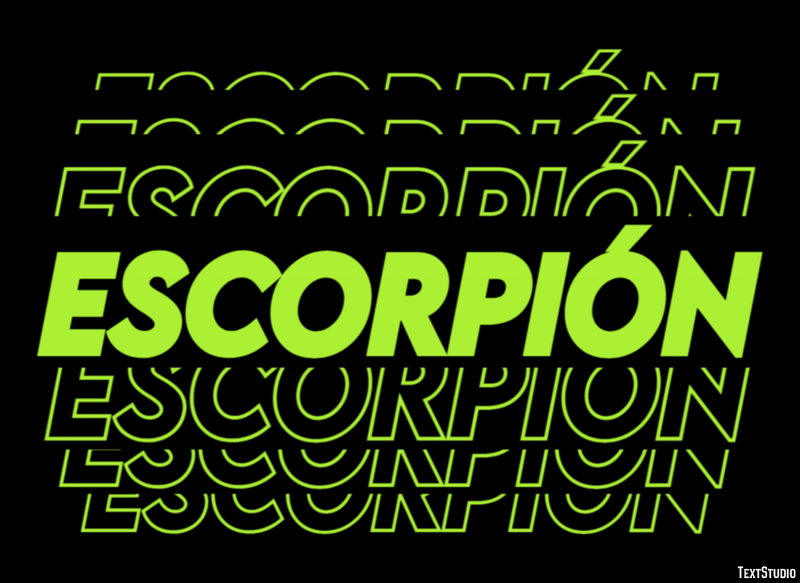 Escorpión Effetto testo
