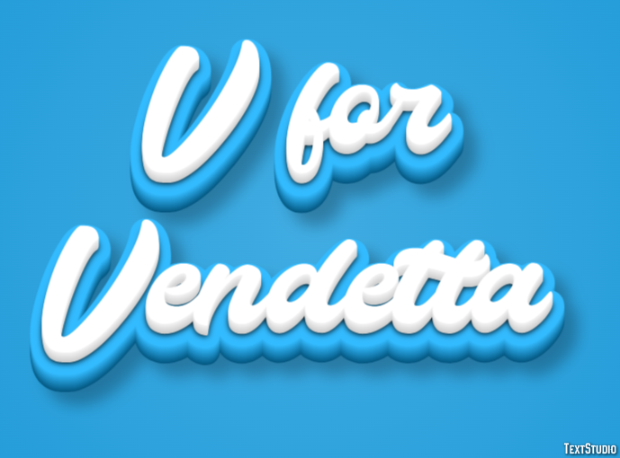 V for Vendetta Efeito de texto