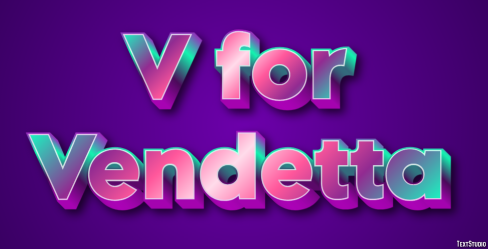 V for Vendetta Text Effect