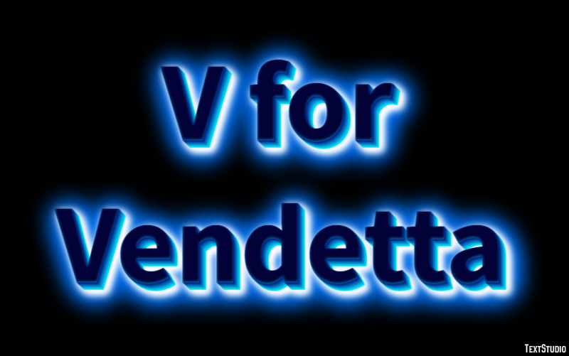 V for Vendetta Efeito de texto