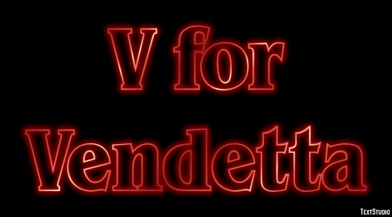 V for Vendetta Text Effect