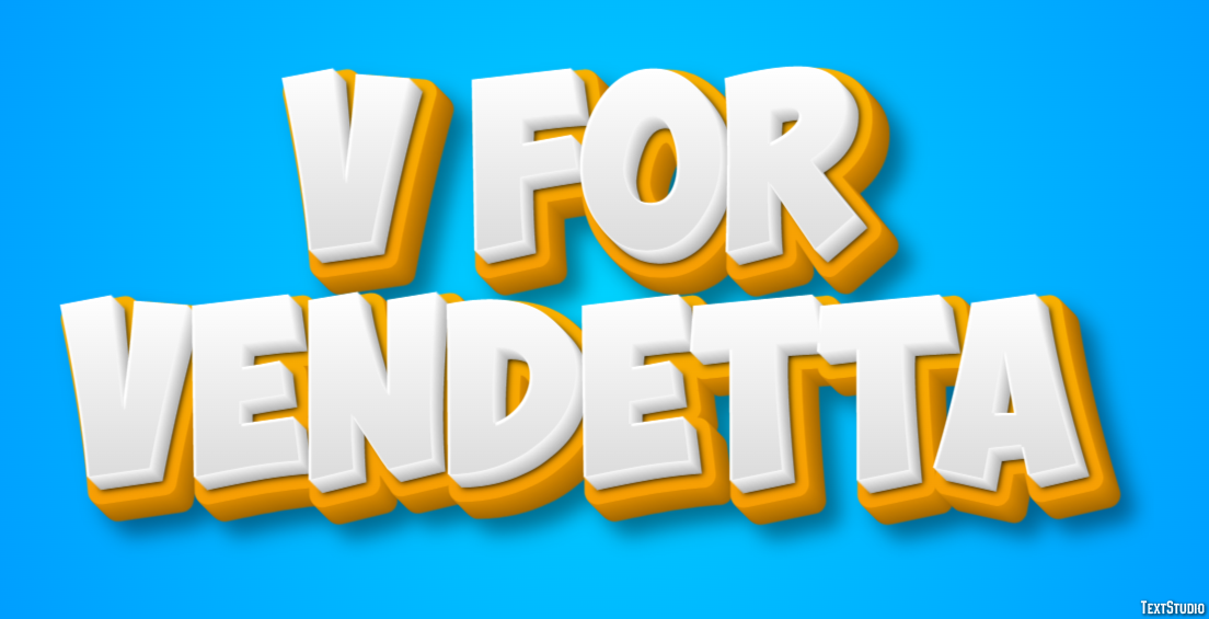V for Vendetta Text Effect