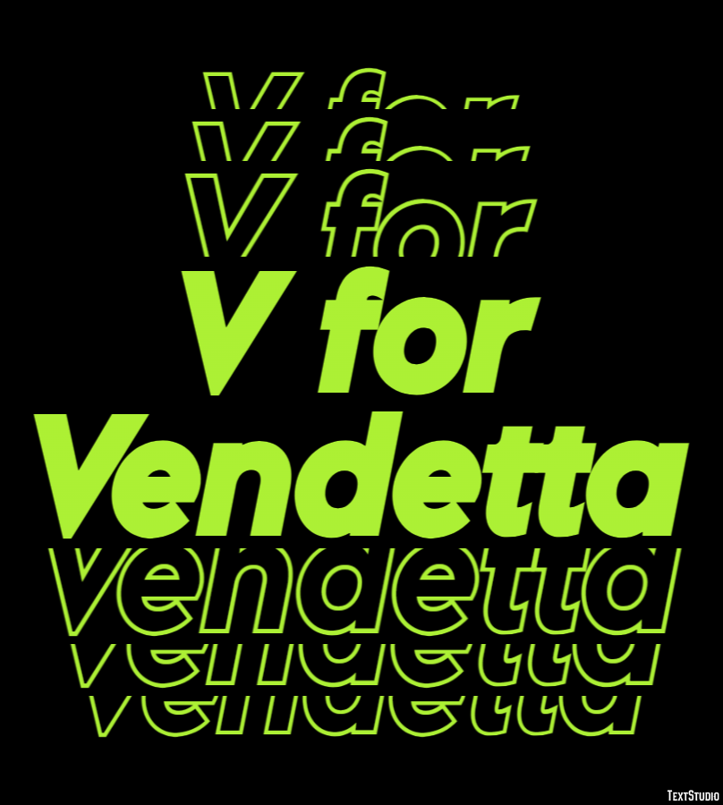 V for Vendetta Text Effect