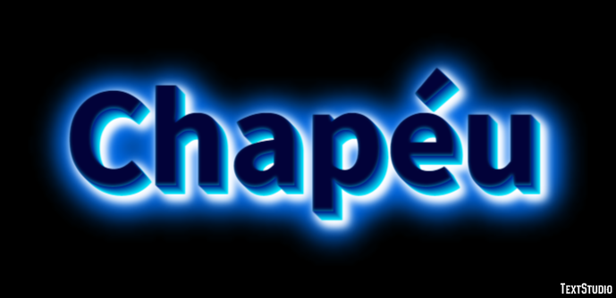 Chapéu Эффект текста