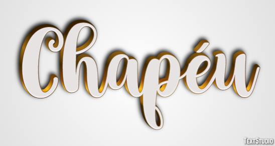 Chapéu Efeito de texto