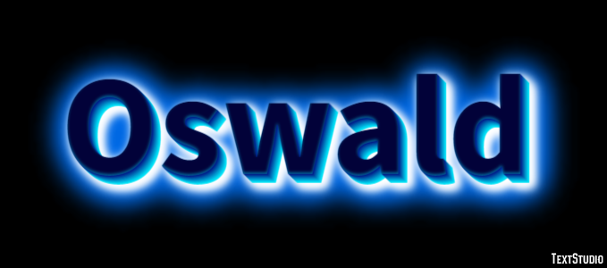 Oswald Text effect