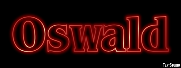 Oswald Text effect