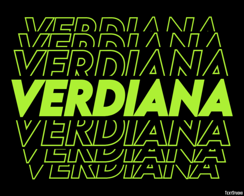 Verdiana Effetto testo