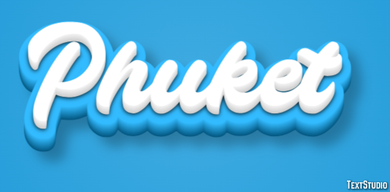 Phuket Efecto de Texto