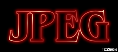 JPEG Text effect