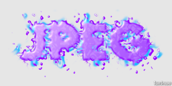 JPEG Text effect