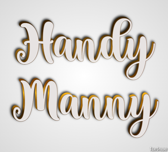 Handy Manny Эффект текста