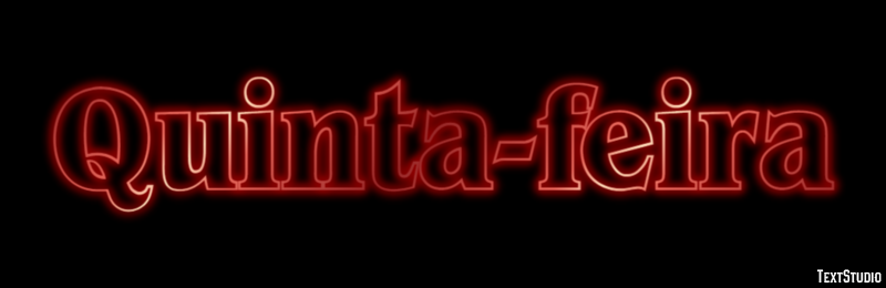 Quinta-feira Efeito de texto