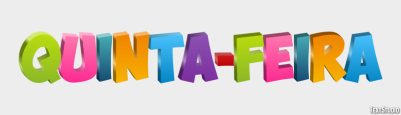 Quinta-feira Efeito de texto