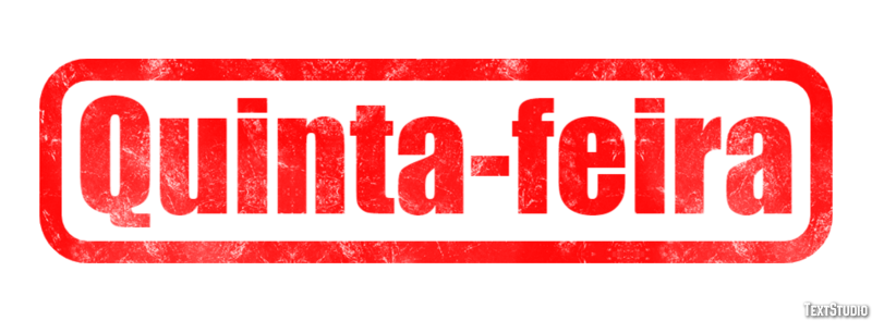 Quinta-feira Efeito de texto