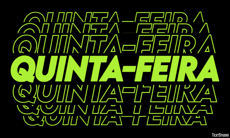 Quinta-feira Efeito de texto