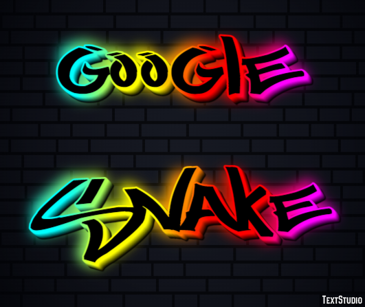 Google Snake Tekst Effect