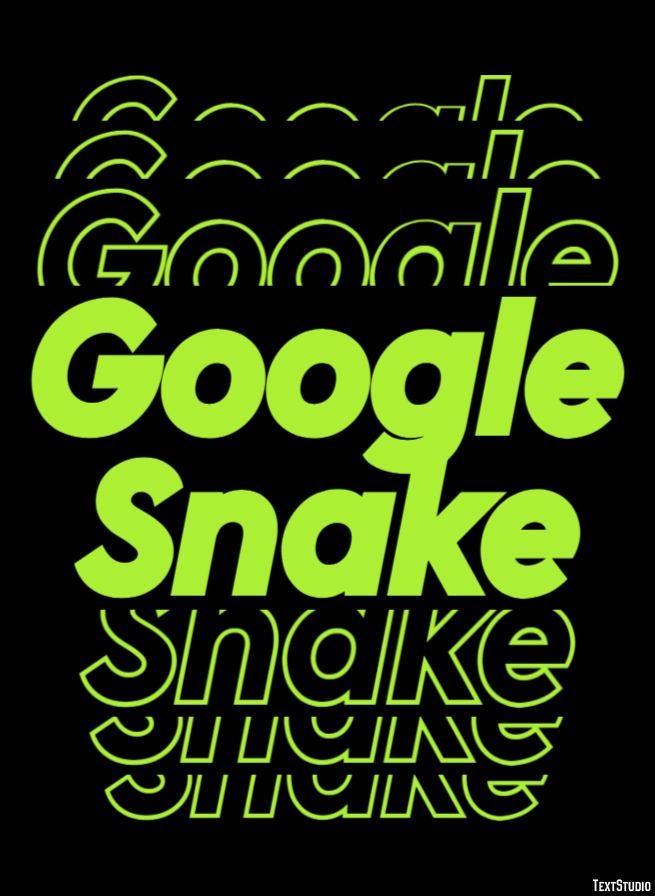 Google Snake Tekst Effect