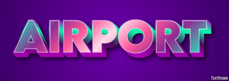 Airport Text effect