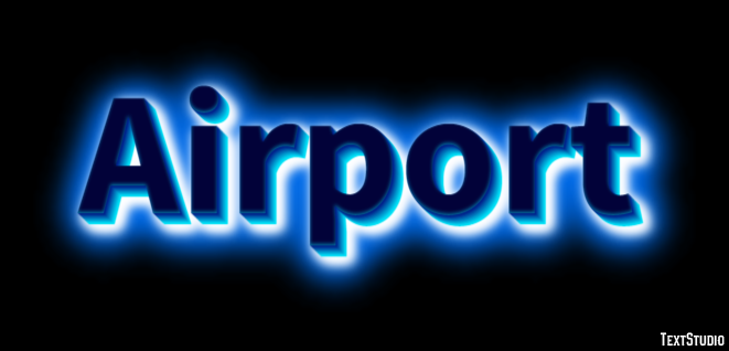 Airport Efeito de texto