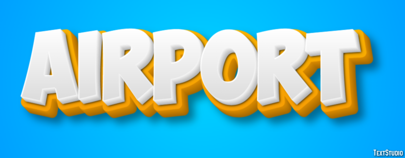 Airport Эффект текста