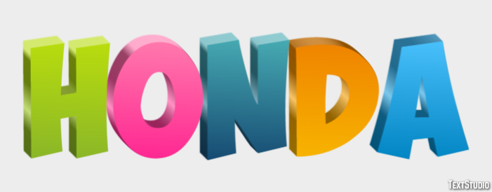 Honda Эффект текста