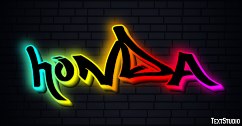 Honda Text Effect