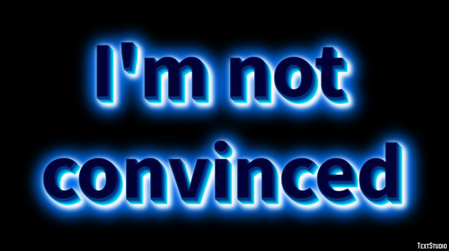 I'm not convinced Text Effect