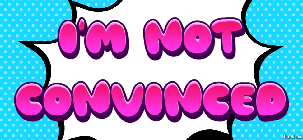 I'm not convinced Efeito de texto