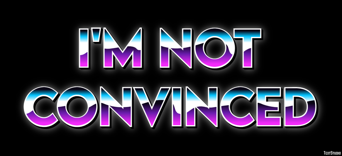 I'm not convinced Text Effect
