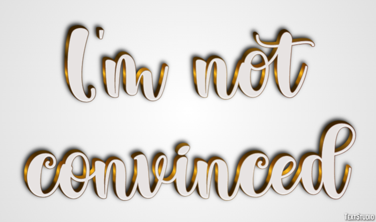 I'm not convinced Text Effect