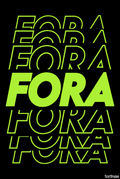 Fora Efeito do texto
