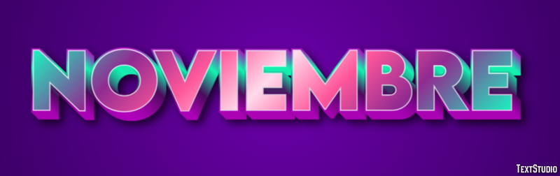 Noviembre Text Effect