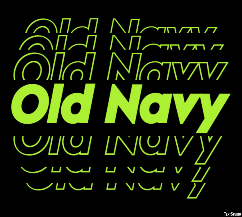 Old Navy Tekst Effect