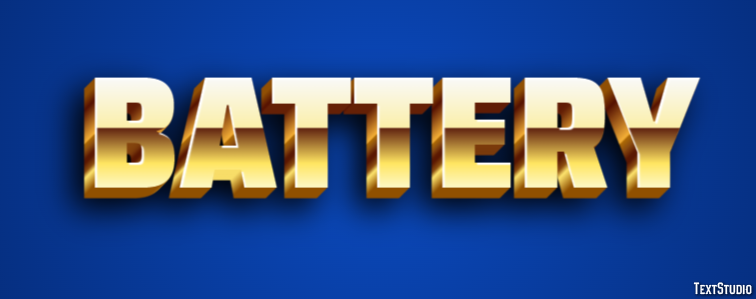 Battery Text Effect
